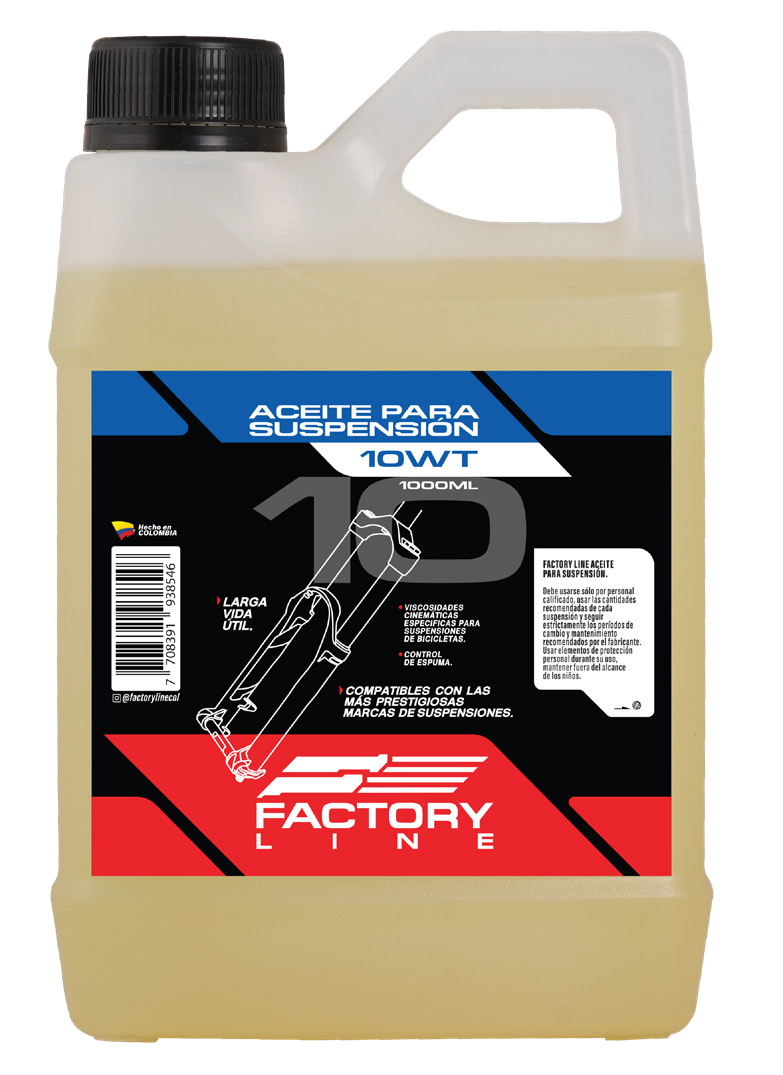 Aceite para Suspensión Factory Line - 1000ml | 1.5wt a 20wt | Horquillas, suspensiones y Shocks