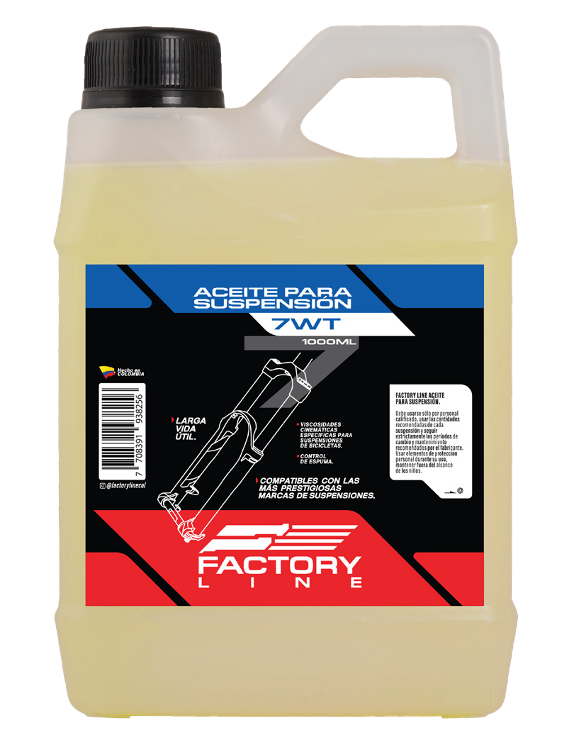 Aceite para Suspensión Factory Line - 1000ml | 1.5wt a 20wt | Horquillas, suspensiones y Shocks