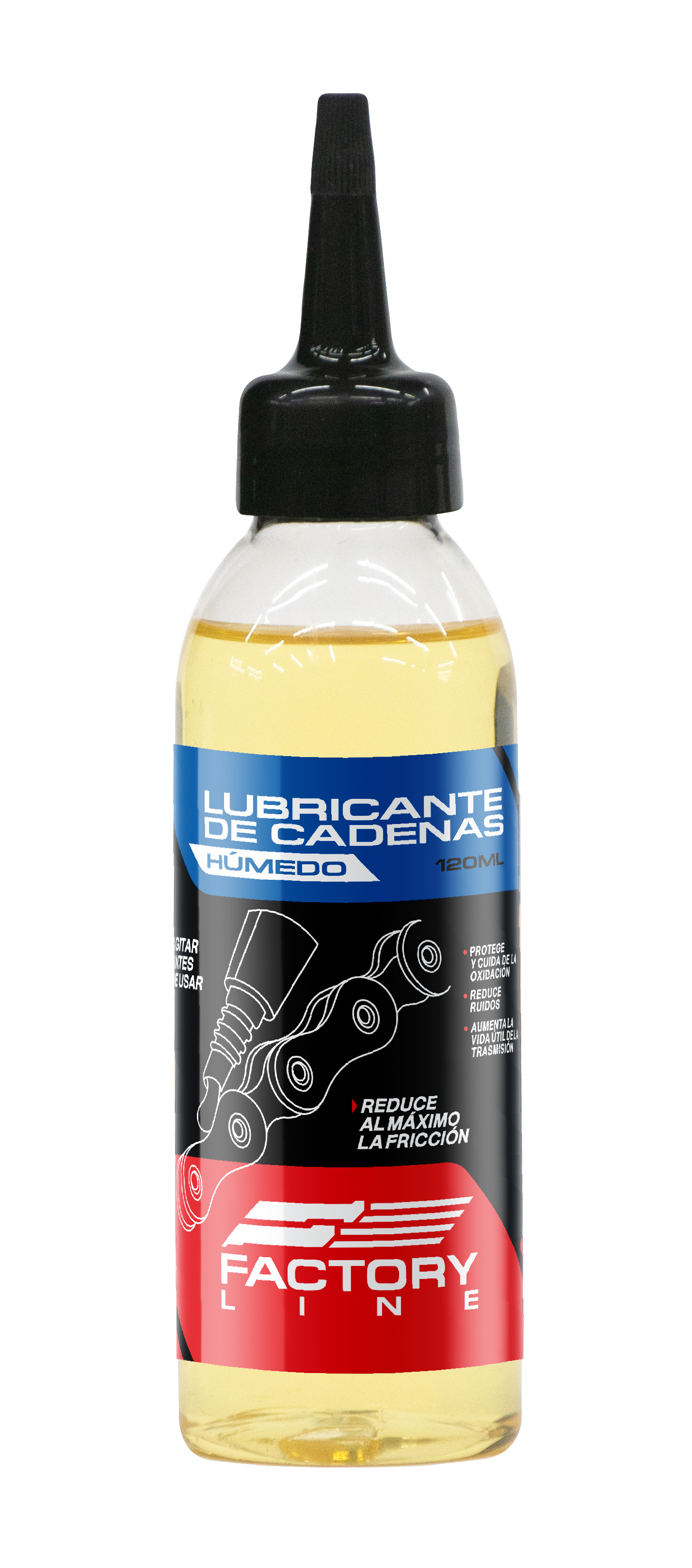 Lubricante de Cadena húmedo Factory Line - 120ml | Máxima Duración | Condiciones Extremas