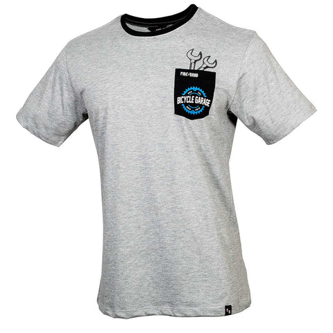 Camiseta casual bolsillo Bicycle Garage gris - Fire Road Clothing