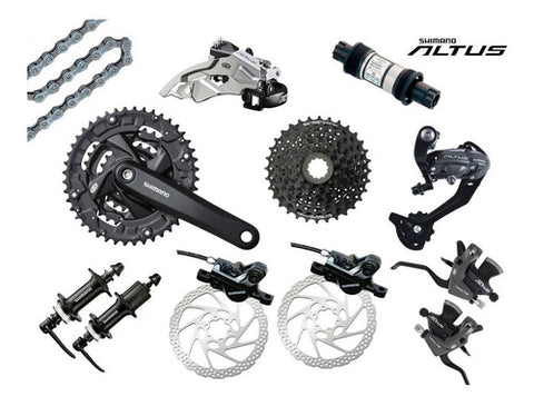 Grupo Shimano Altus 3x9 Vel Económico