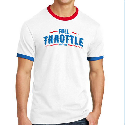 Camiseta Manga Corta Full Throttle Blanco - Fire Road Clothing