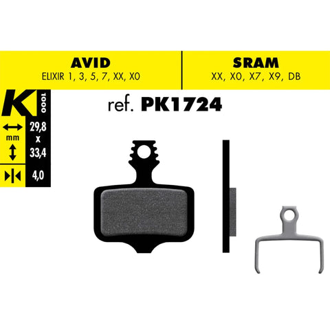 Pastillas de Freno K1000, Avid Elixir - Sram Level, T, TL, Force